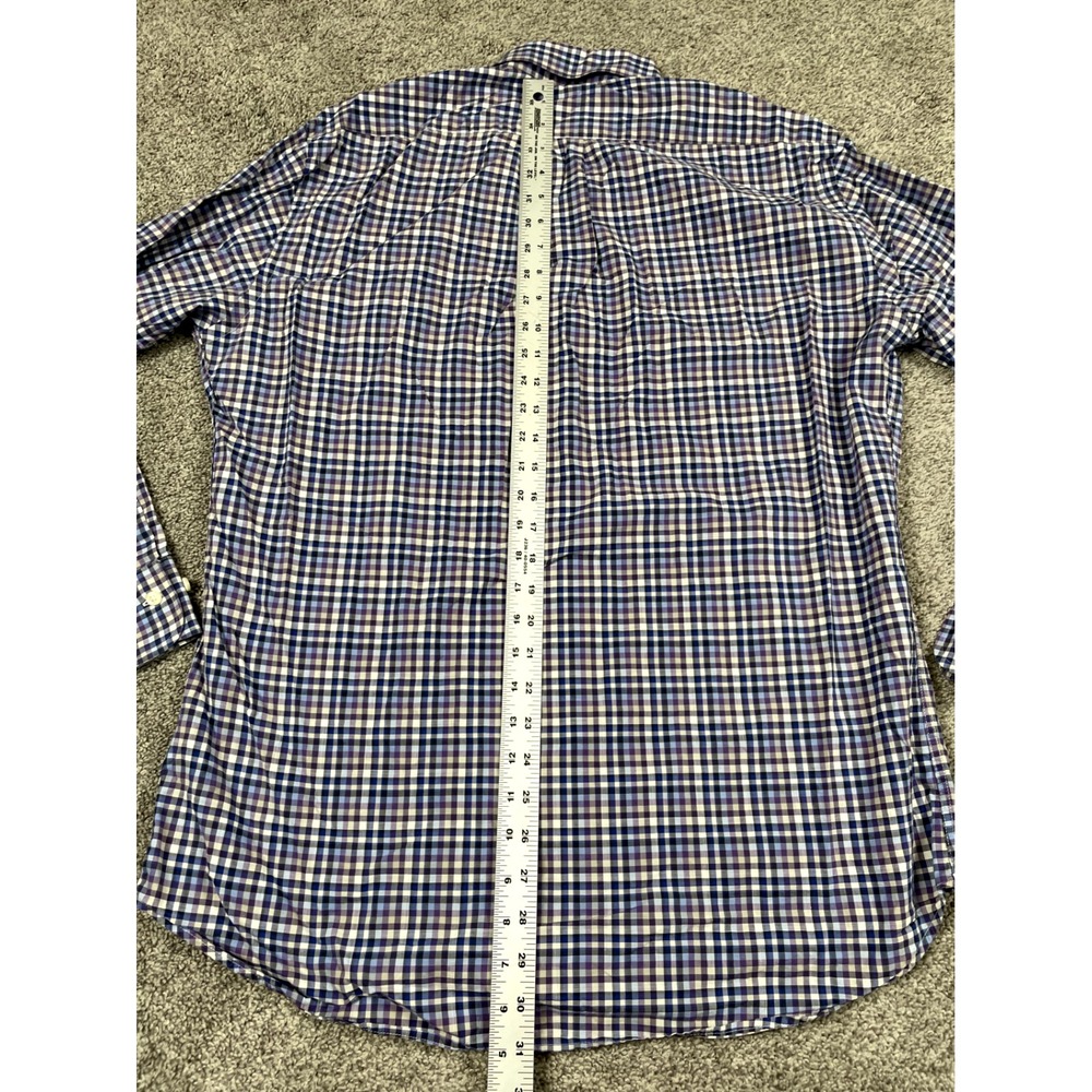 Peter Millar Shirt Mens Large Button Down Long Sleeve Check Plaid Cotton Casual - Picture 7 of 7
